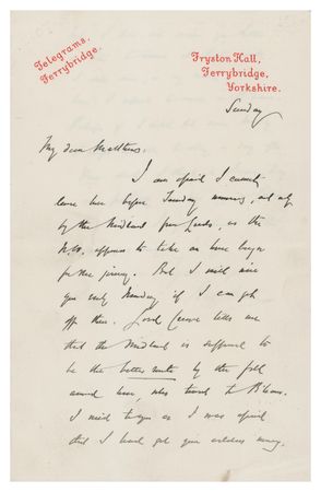 Lot #811 Bret Harte Autograph Letter Signed - Image 1