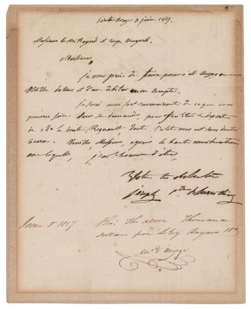 Lot #343 Joseph Bonaparte Autograph Letter Signed