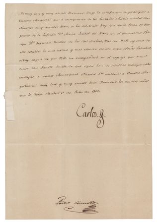 Lot #425 King Charles IV of Spain Letter Signed