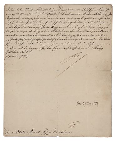 Lot #378 Frederick the Great Letter Signed