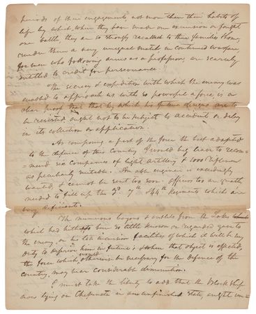 Lot #18 Andrew Jackson: Seventeen days after his heroic defense of New Orleans, Gen. Jackson makes recommendations for 