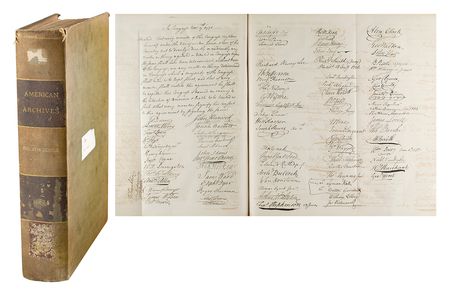 Lot #237 American Archives: Peter Force Print of the 'Continental Congress Agreement of Secrecy of November 9, 1775' - Image 1
