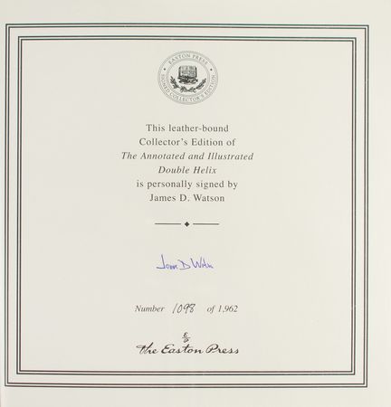 Lot #362 DNA: James D. Watson Book - Image 2