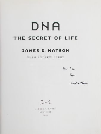Lot #363 DNA: James D. Watson Book - Image 2