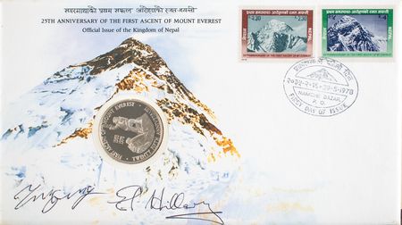 Lot #396 Edmund Hillary and Tenzing Norgay Signed Cover - Image 2