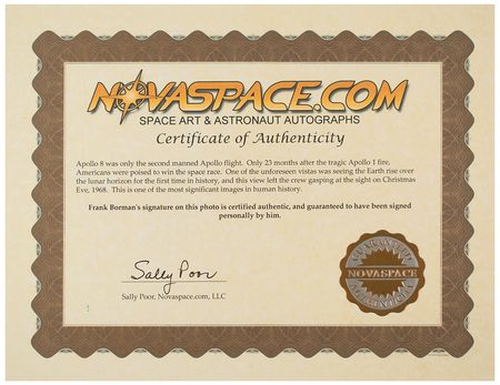 Lot #657 Frank Borman Signed Oversized Photograph - Image 3