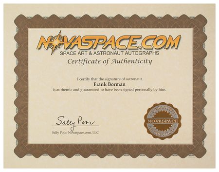 Lot #658 Frank Borman Signed Oversized Photograph - Image 3