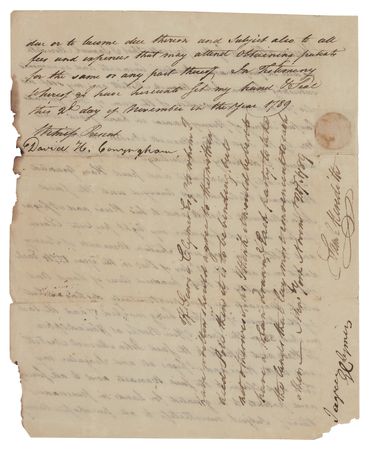 Lot #354 George Clymer Document Signed - Image 1