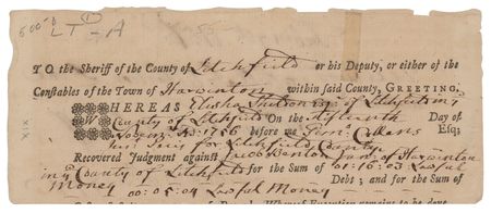 Lot #499 Oliver Wolcott Document Signed - Image 2