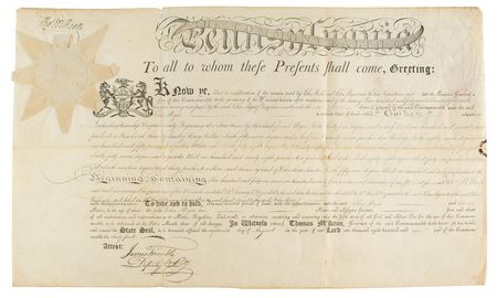 Lot #438 Thomas McKean Document Signed