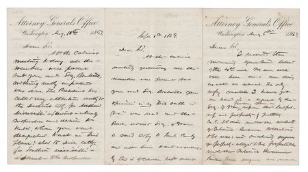 Lot #43 U. S. Grant: Walbridge A. Field: Acting Attorney General W. A. Field offers a rare first-hand glimpse into President Grant's cabinet meetings - Image 1