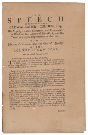 Lot #530 'The Speech of the Hon. Cadwallader