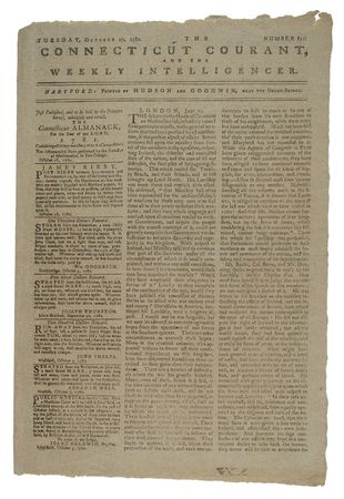 Lot #532 The Connecticut Courant, and the Weekly