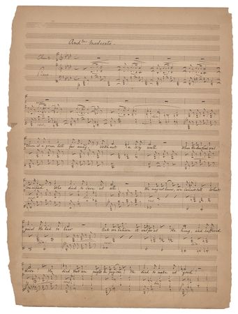 Lot #835 Charles Gounod Autograph Musical Manuscript Signed - Image 2