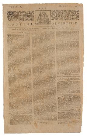 Lot #594 The Pennsylvania Packet or the General