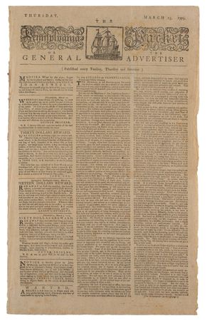 Lot #592 The Pennsylvania Packet or the General