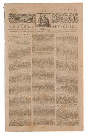 Lot #595 The Pennsylvania Packet or the General