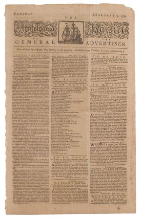 Lot #589 The Pennsylvania Packet or the General
