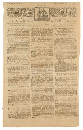 Lot #583 The Pennsylvania Packet or the General