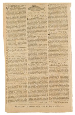 Lot #583 The Pennsylvania Packet or the General Advertiser (December 10, 1778): Highlighted by a list of ships lost by Britain, including the 