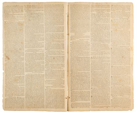 Lot #576 The Pennsylvania Gazette (March 29, 1775): Report of Connecticut's resolution to support Bostonians suffering 