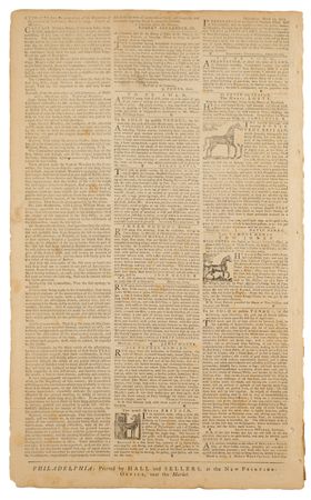 Lot #576 The Pennsylvania Gazette (March 29, 1775): Report of Connecticut's resolution to support Bostonians suffering 