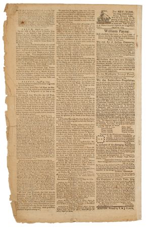 Lot #523 The Boston Evening-Post (August 29, 1774): Early news of protests against the Intolerable Acts - Image 2