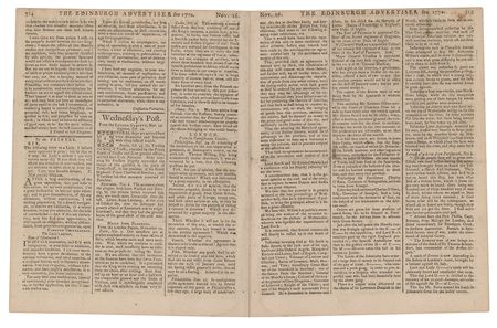 Lot #540 The Edinburgh Advertiser (November 13-16, 1770) - Image 2