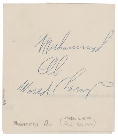 Lot #1043 Muhammad Ali Signature