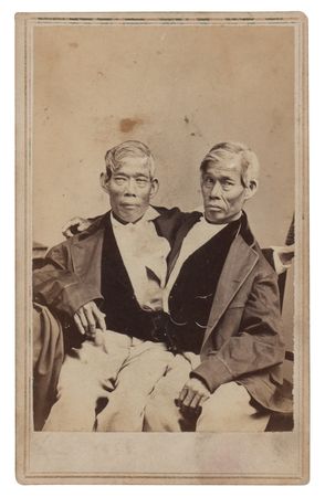 Lot #964 Chang and Eng Bunker Signed Photograph