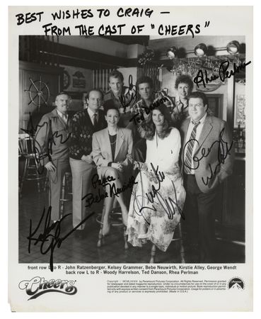 Lot #969 Cheers Signed Photograph