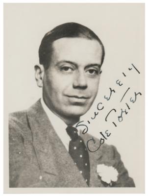 Lot #877 Cole Porter Signed Photograph