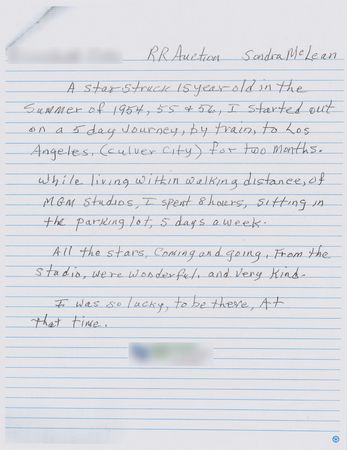 Lot #1029 Elizabeth Taylor Signature - Image 3