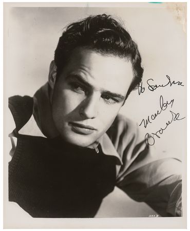 Lot #936 Marlon Brando Signed Photograph - Image 1
