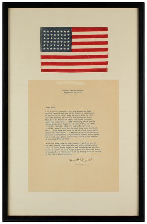 Lot #326 Richard E. Byrd: This Flag was with me on