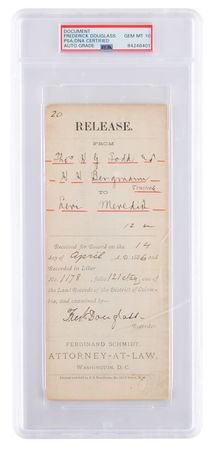 Lot #365 Frederick Douglass Document Signed