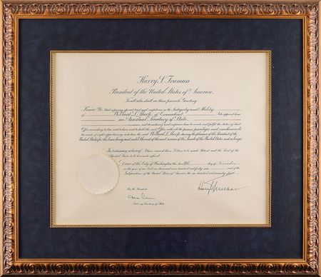 Lot #64 Harry S. Truman Document Signed as President - Image 2