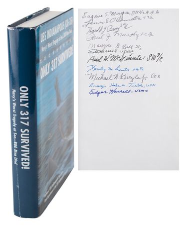 Lot #612 USS Indianapolis Signed Book - Image 1