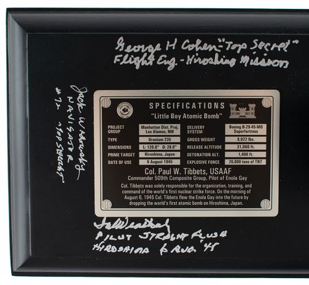 Lot #517 Enola Gay: Little Boy Signed Scale Model - Image 3