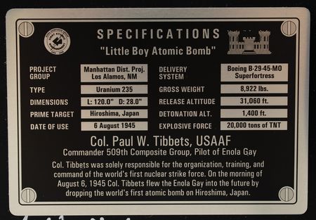 Lot #517 Enola Gay: Little Boy Signed Scale Model - Image 7