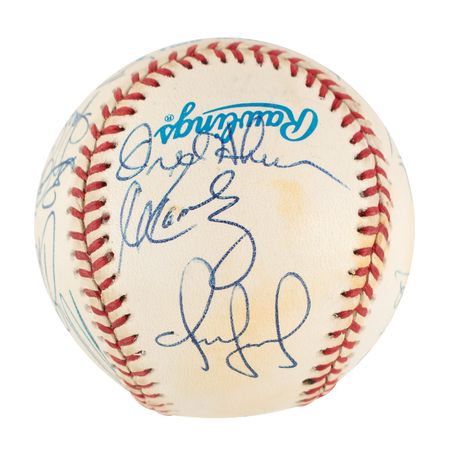 Lot #1072 Cleveland Indians: 1995 Signed Baseball - Image 4