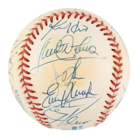 Lot #1072 Cleveland Indians: 1995 Signed Baseball - Image 5