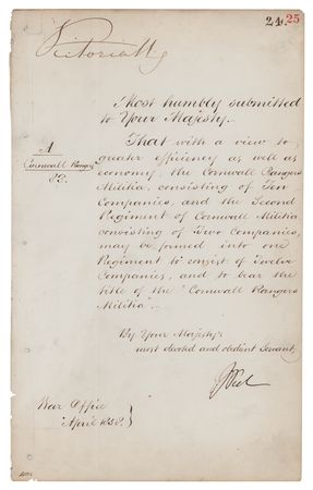 Lot #464 Queen Victoria Document Signed