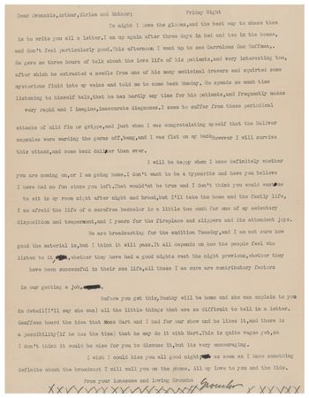 Lot #950 Groucho Marx Typed Letter Signed - Image 1