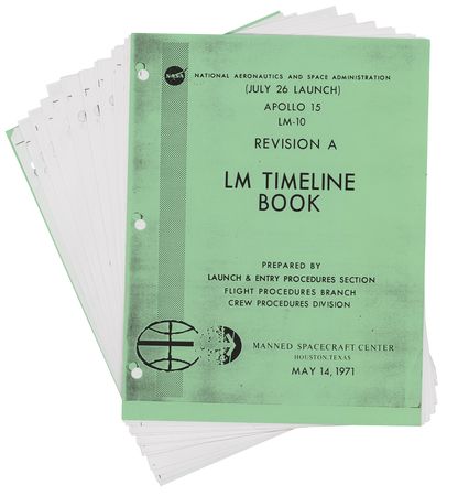 Lot #697 Al Worden's Copy of the Apollo 15 Lunar Module Timeline Book Timeline Book - Image 3