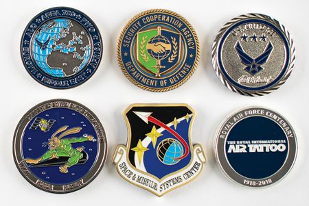 Lot #703 Al Worden's Lot of (6) Air Force Medallions - Image 1