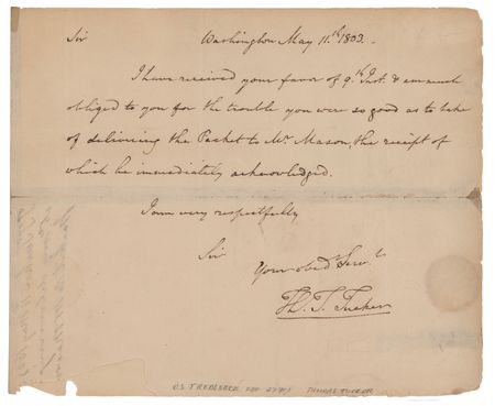 Lot #487 Thomas Tudor Tucker Autograph Letter Signed - Image 1
