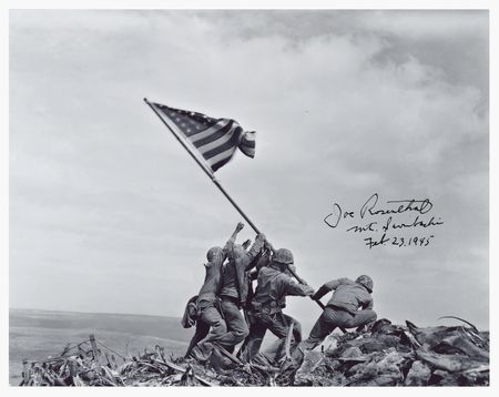 Lot #555 Iwo Jima: Joe Rosenthal Signed Photograph