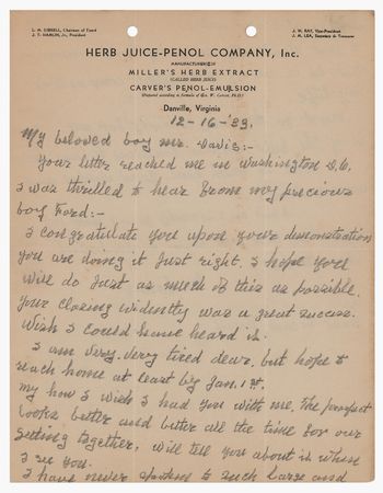 Lot #349 George Washington Carver Autograph Letter