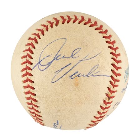 Lot #1039 Hank Aaron and Early Wynn Signed Baseball - Image 2